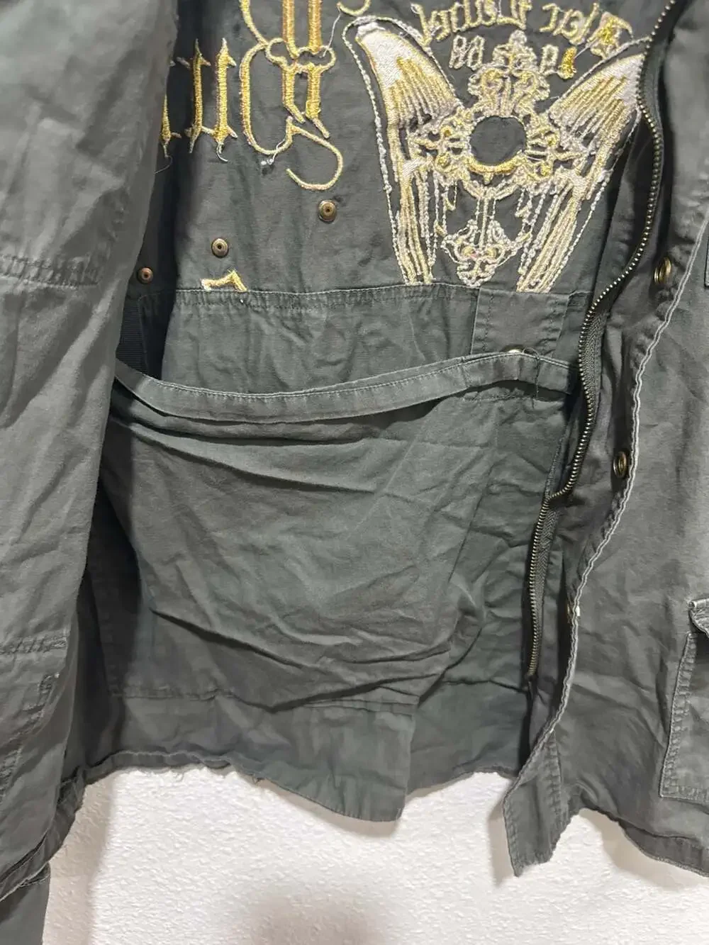 Blac Label 1968 Embroidered Military Field Jacket Grey